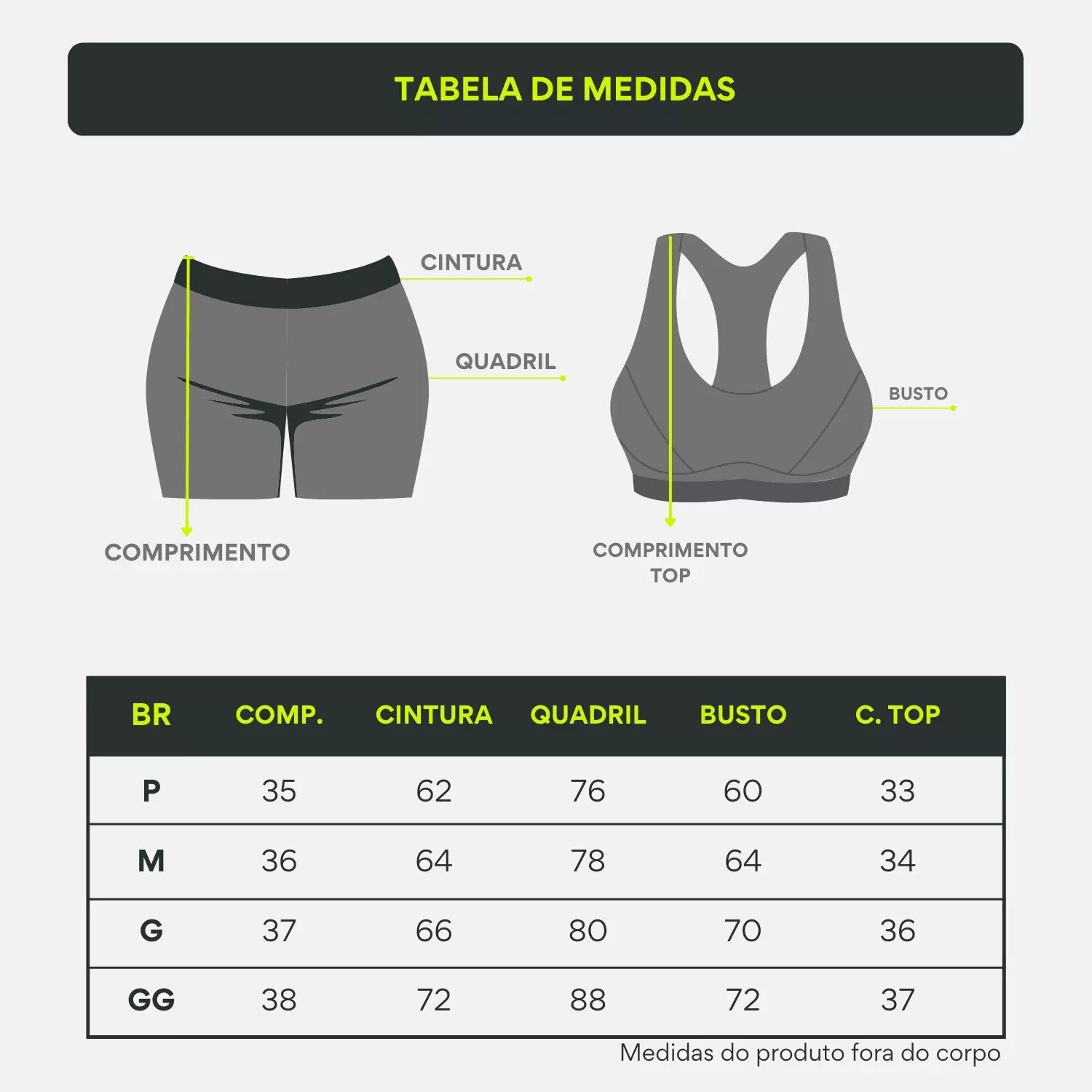 Conjunto Academia Short Cordinha e Top Alcinha Roupa Fitness Feminino Treino Corrida